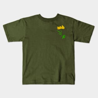 Dainty Yellow Flower Kids T-Shirt